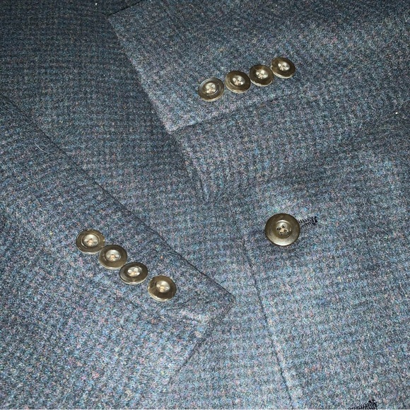 c l a s s i c :: Vintage Oversized Perry Ellis Plaid Wool Tweed Blazer - Picture 8 of 16